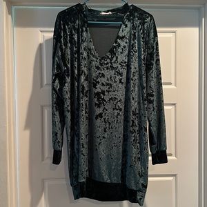 Green velvety tunic or dress